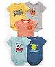 Babyoye Cotton Half Sleeves Onesie Pack of 5 - Multicolor