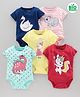 Babyoye Cotton Bodysuits Pack of 5 - Mint Green