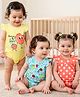 Babyoye Sleeveless Onesies Printed Pack of 3 - Multicolour
