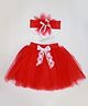Many frocks & Tutu Skirt With Matching Headband - Red