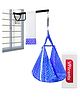 VParents Tot Baby Swing Cradle With Mosquito Net Spring and metal Window Cradle Hanger - Blue