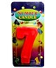 Gifts World Number 7 Candle - Red