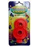Gifts World Number 8 Candle - Red