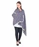 Elementary Multi Purpose Organic Cotton Nursing Cover Floral Block Print - Navy