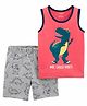Carter's 2-Piece Dino Tank Top & Shorts Set - Pink Grey