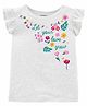 Carter's Floral Jersey Tee - White