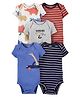 Carter's 5 Pack Short Sleeve Onesies - Multicolor