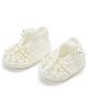 Funkrafts Pearl Embellished Crochet Booties - Cream