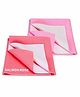 Elementary Smart Dry Waterproof Small Bed Protector Sheet Pack of 2 - Salmon Rose & Pink