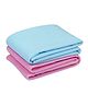 Elementary Smart Dry Waterproof Medium Bed Protector Sheet Pack of 2 - Blue & Pink