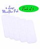 The Little Lookers 4 Layer Microfiber Insert For Reusable Diapers Pack Of 5 - White
