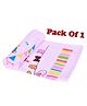 The Little Lookers Large Size Cotton Bath Towel Bear Print - Pink ( Print May Vary )