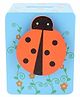 Wooden Bee Design Money Bank - Blue