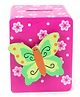 Wooden Butterfly Design Money Bank - Pink