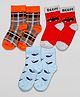 The Sandbox Clothing Co 3 Pairs of Ankle Length Cars Printed Socks - Multi Colour