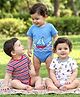 Babyoye Bio-Wash Half Sleeves Onesie Nautical Print Pack of 3 - Red