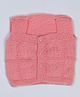 USHA ENTERPRISES Sleeveless Hand Knitted Checked Pattern Vest - Peach