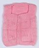 USHA ENTERPRISES Sleeveless Hand Knitted Checked Pattern Vest - Pink