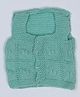 USHA ENTERPRISES Sleeveless Hand Knitted Checked Pattern Vest - Green