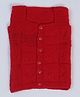 USHA ENTERPRISES Sleeveless Hand Knitted Checked Pattern Vest - Red