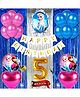 Shopperskart Frozen Themed 5th Birthday Decoration Combo - Pack of 74