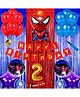 Shopperskart Spiderman Themed 2nd Birthday Decoration Combo - Pack of 74