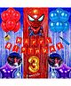 Shopperskart Spiderman Themed 3rd Birthday Decoration Combo - Pack of 74
