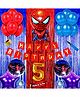 Shopperskart Spiderman Themed 5th Birthday Decoration Combo - Pack of 74