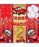 Shopperskart Car Themed 2nd Birthday Kit Red - Pack of 74