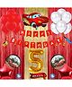 Shopperskart Car Themed 5th Birthday Kit Red - Pack of 74