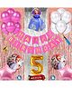 Shopperskart Princess Themed 5th Birthday Kit Pink - Pack of 74