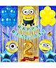 Shopperskart Character Themd Second Birthday Kit Yellow Blue - Pack of 74