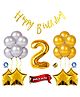 Shopperskart 2nd Birthday Decor Kit Pink Golden - Pack of 49