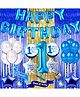 Shopperskart First Birthday Decoration Kit Blue - Pack of 76