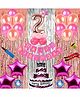 Shopperskart Second Birthday Decoration Kit Pink - Pack of 74