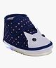Chiu Dots Print LED Booties With Chu Chu Musical Sound - Navy Blue