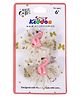 Smily Kiddos tarlight Flamingo Hair Clip Set Pink Golden - 2 Pieces
