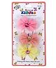 Smily Kiddos Floral Gem Hair Clip Set Pink Peach Yellow - 3 Pieces 