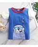 Kookie Kids Half Sleeves T-Shirt Animal Print - Blue