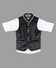 Actuel Full Sleeves Shirt With Waistcoat - Black