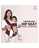 INFANTSO 4-in-1 Adjustable Hip SEAT Baby Carrier Soft & Comfortable with Safety Belt, Multi-Utility Pockets and Wide Cushioned Straps - WINE RED