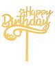 Funcart Star Birthday Cake Topper - Golden