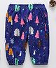 Kookie Kids Full Length Harem Pant Trees Print - Blue