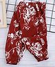 Kookie Kids Full Length Lounge Pant Floral Print - Red