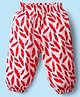 Kookie Kids Full Length Lounge Pant Leaf Print - Red