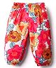Kookie Kids Full Length Lounge Pants Flower Print - Orange