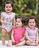 Babyoye Sleeveless Onesies Pack of 3 - Multicolor