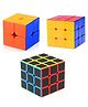 VWorld High Speed Stickerless Rubik Cubes Pack of 3 - Multicolour
