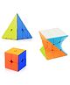 VWorld High Speed Stickerless Rubik Cubes Pack of 3 - Multicolour