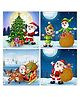 Fiddlys Wooden Christmas Theme Jigsaw Puzzle Pack of 4 - 9 Pieces Each